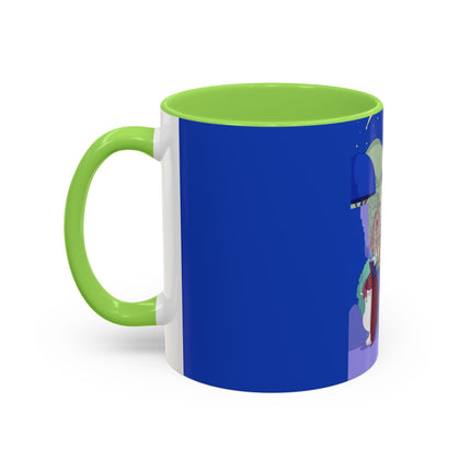 Wishes Beneath the Comet Sky Colorful Mug (11oz, 15oz) – Celestial Magic, Art Deco Elegance & Dreamy Wonder