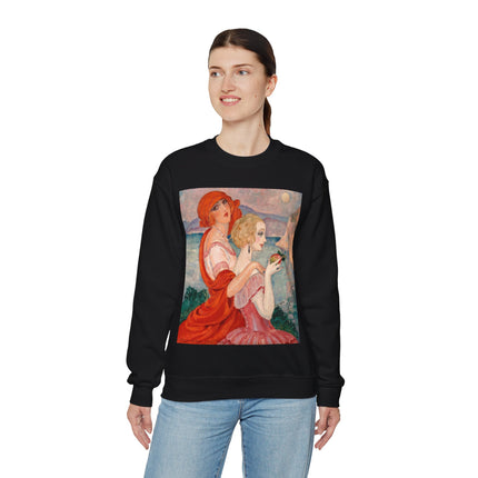 Sur la Route d'Anacapri by Gerda Wegener Heavy Blend™ Crewneck Sweatshirt