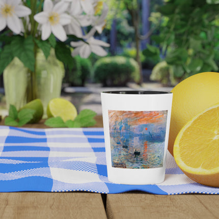 Sunrise by Claude Monet Ceramic Shot Glass