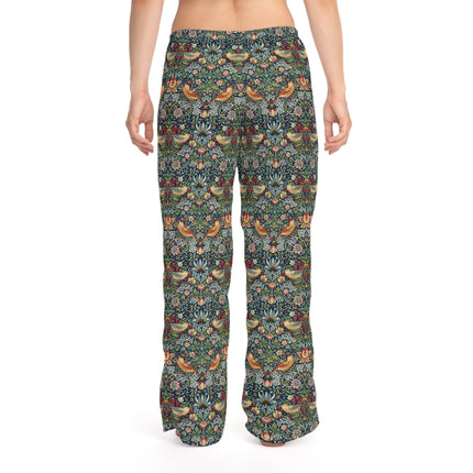 Strawberry Thief by William Morris Women's Pajama Pants (AOP)