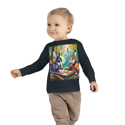 Fairy Animals Writing Wishes Toddler Long Sleeve Tee