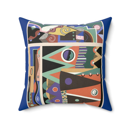 Collection decors et couleurs Pl.03 by Georges Valmiers Spun Polyester Square Pillow