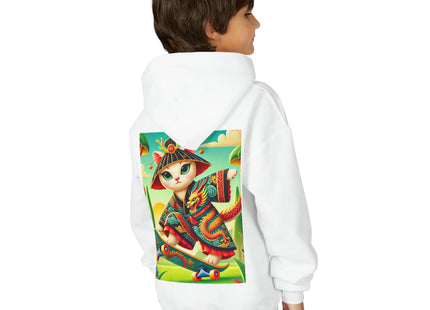 Dragon Dance on Wheels Youth Heavy Blend Hooded Sweatshirt
