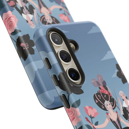 🌹🎭 The Rose Masquerade Promenade Phone Case – Art Deco Floral Elegance