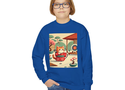Archer Kitten in the Zen Garden Youth Crewneck Sweatshirt