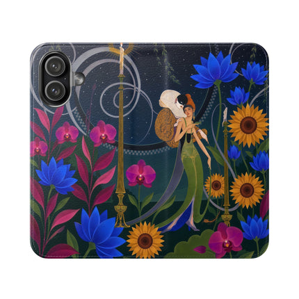 🌙🕯️ The Lady Of The Midnight Garden Flip Case – Art Deco Nocturne