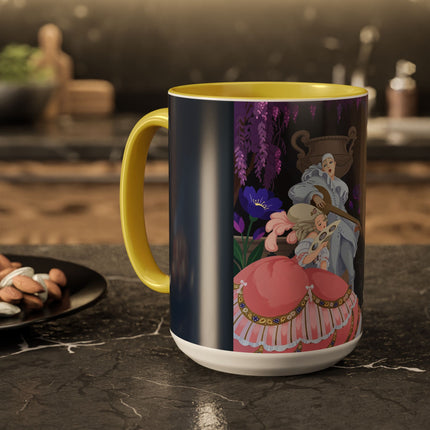 The Moonlit Garden Serenade Colorful Mugs – Art Deco Musical Elegance