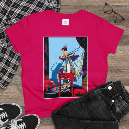 A Visual Journey by Umberto Brunelleschi Women's Midweight Cotton Tee