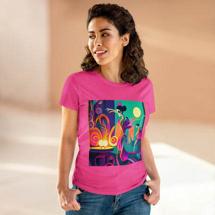 Dance of the Skeleton Ballerinas Women's Midweight Cotton Tee