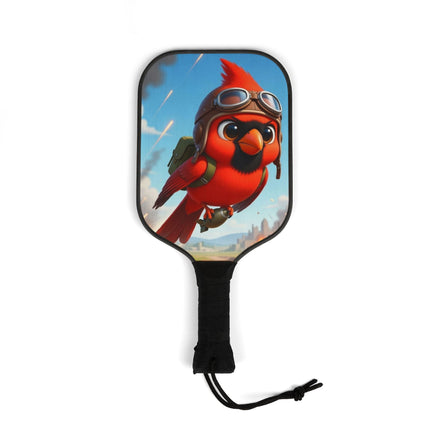 Cardinal Dive Bomber Pickleball Kit – Fearless Red Aviator & Sky-High Action