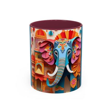 Elephant at an Autumn Festival Colorful Mugs (11oz, 15oz)