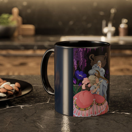 The Moonlit Garden Serenade Colorful Mugs – Art Deco Musical Elegance