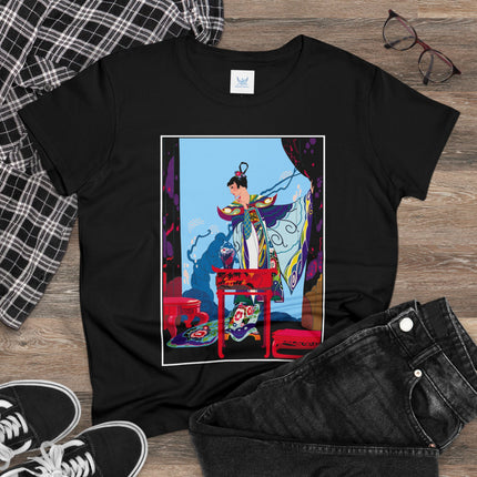 A Visual Journey by Umberto Brunelleschi Women's Midweight Cotton Tee