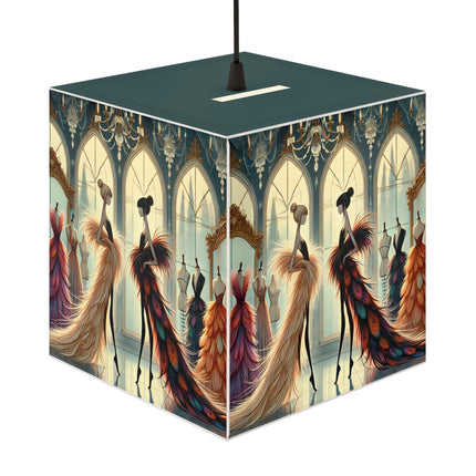 🧚👗 The Couture & Wings Light Cube Lamp – Fairy Fashion & Enchanted Glamour