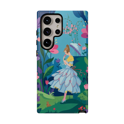 🌸☂️ A Stroll Through The Enchanted Forest Phone Case – Art Deco Floral Fantasy