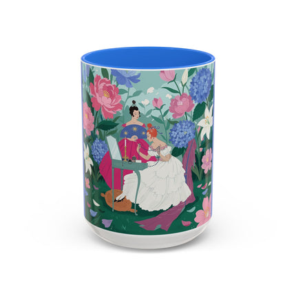 The Ladies Of The Blossoming Vanity Colorful Mugs – Art Deco Floral Elegance