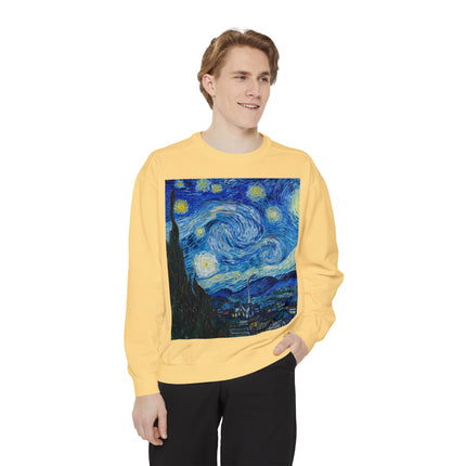 The Starry Night by Vincent Van Gogh Garment-Dyed Sweatshirt