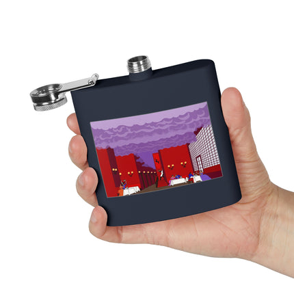 Midnight Toast Flask – Parisian Romance & Art Deco Charm
