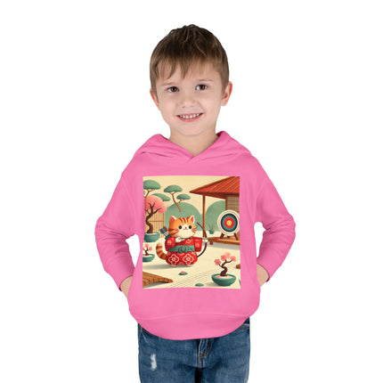 Archer Kitten in the Zen Garden Toddler Pullover Fleece Hoodie