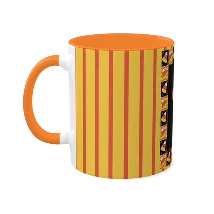 Candy Corn Skeleton Colorful Mugs (11oz, 15oz)