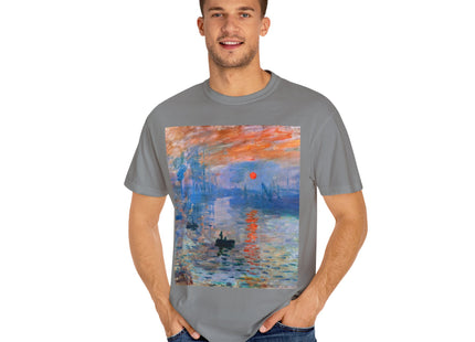 Sunrise by Claude Monet Unisex Garment-Dyed T-shirt