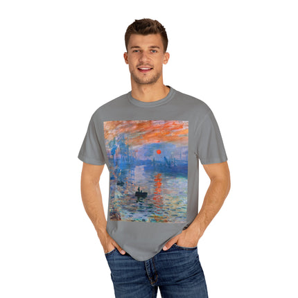Sunrise by Claude Monet Unisex Garment-Dyed T-shirt