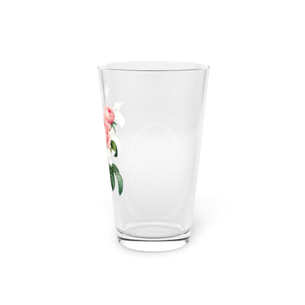 Cabbage Rose Botanical llustration by Pierre-Joseph Redouté Glass, 16oz