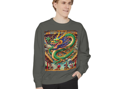 Tibetan Dragon Over Kabuki Duel Sweatshirt