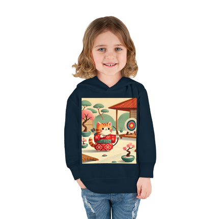 Archer Kitten in the Zen Garden Toddler Pullover Fleece Hoodie