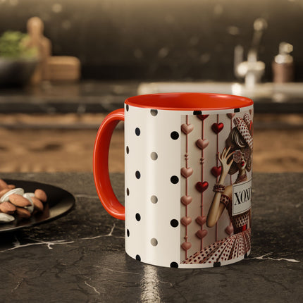 Fashionably Yours, XOXO Colorful Mugs (11oz, 15oz)