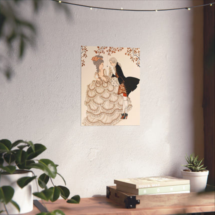 🎭🌸 Gallant Pretense Matte Vertical Poster – Romantic Art Deco Elegance