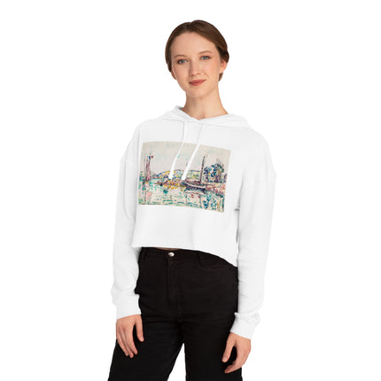 Concarneau by Paul Signac Women’s Cropped Hooded Sweatshirt