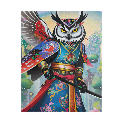 Cyberpunk Samurai Owl Puzzle (110, 252, 520, 1014-piece)