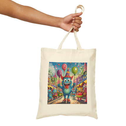Monster Parade Madness Cotton Canvas Tote Bag