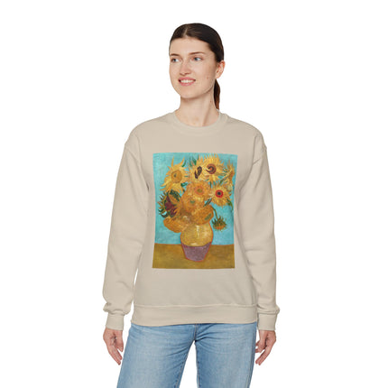 Vase with Twelve Sunflowers by Vincent Van Gogh Heavy Blend™ Crewneck Sweatshirt