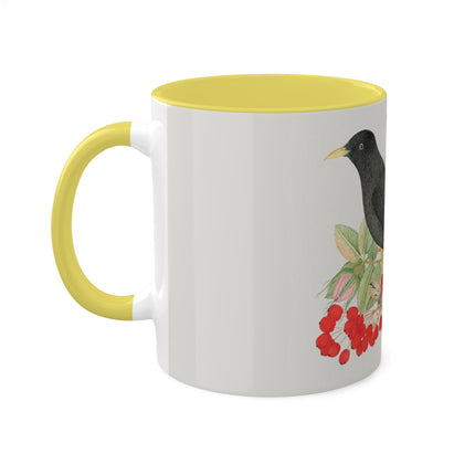 Blackbird with Roses by Anonymous Colorful Mugs, 11oz