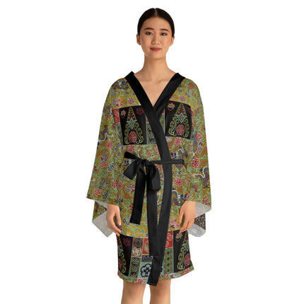 Chinois et Japonais 2 by Auguste Racinet Long Sleeve Kimono Robe (AOP)