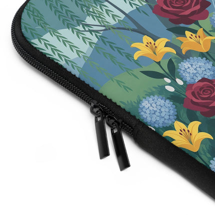 🌹🌿 The Lady Of The Willow Garden Laptop Sleeve – Art Deco Floral Elegance