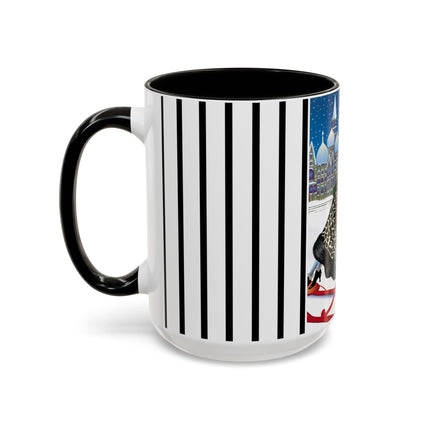 Elegant Winter Woman in Sleigh Colorful Mugs (11oz, 15oz)