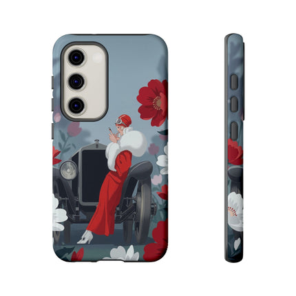 🚗🌺 The Lady Of The Grand Touring Car Phone Case – Art Deco Motoring Elegance
