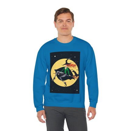 A Witch’s Moonlit Flight Unisex Heavy Blend™ Crewneck Sweatshirt