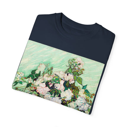Roses by Vincent Van Gogh Unisex Garment-Dyed T-shirt