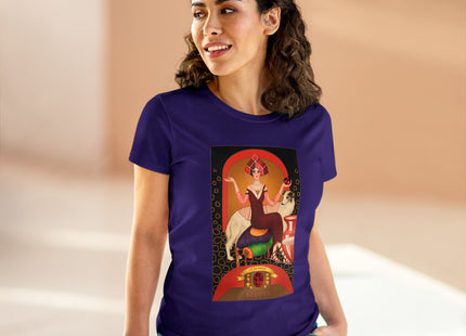 January & Garnet (from the Gem Series) by Sofia Chiostri Women's Midweight Cotton Tee