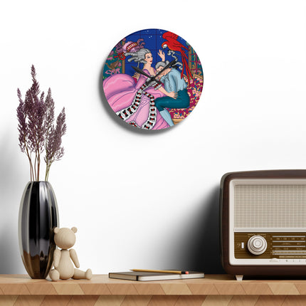 The Jealous Parrot by George Barbier Acrylic Wall Clock