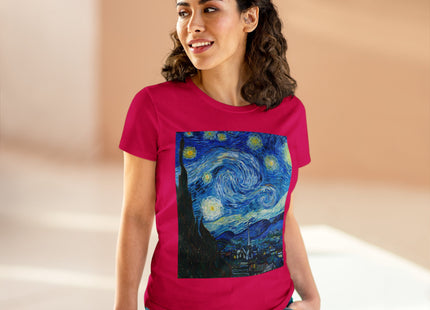 The Starry Night by Vincent Van Gogh Women's Midweight Cotton Tee