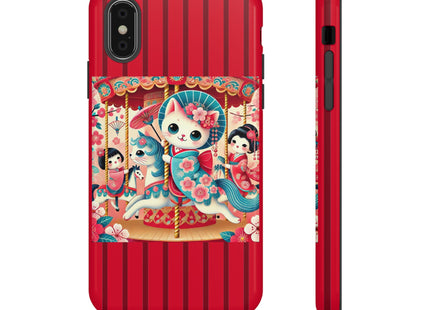 Geisha Kitten's Enchanted Carousel Phone Cases