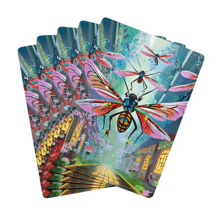 Neon Swarm Playing Cards