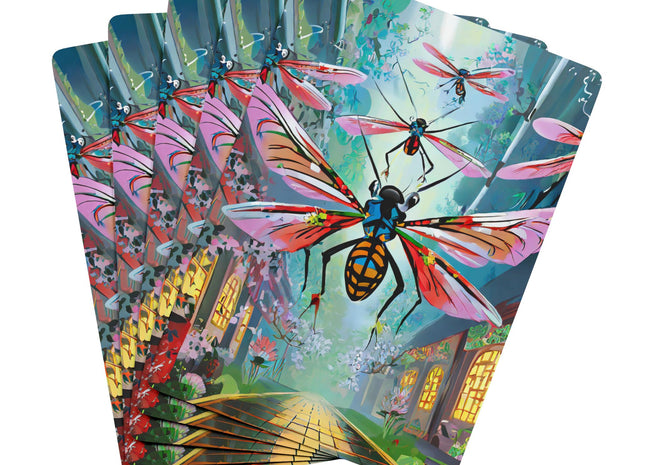 Neon Swarm Playing Cards