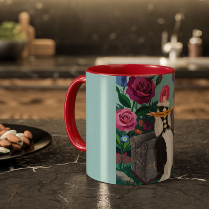 The Lady Of The Garden Tea Colorful Mugs – Art Deco Floral Elegance