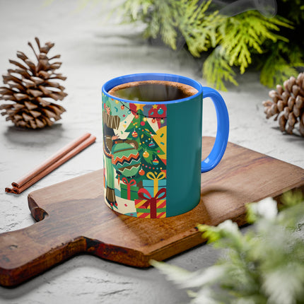 🎄✨ The Lady Of The Christmas Ornament Colorful Mug – Art Deco Holiday Fantasy
